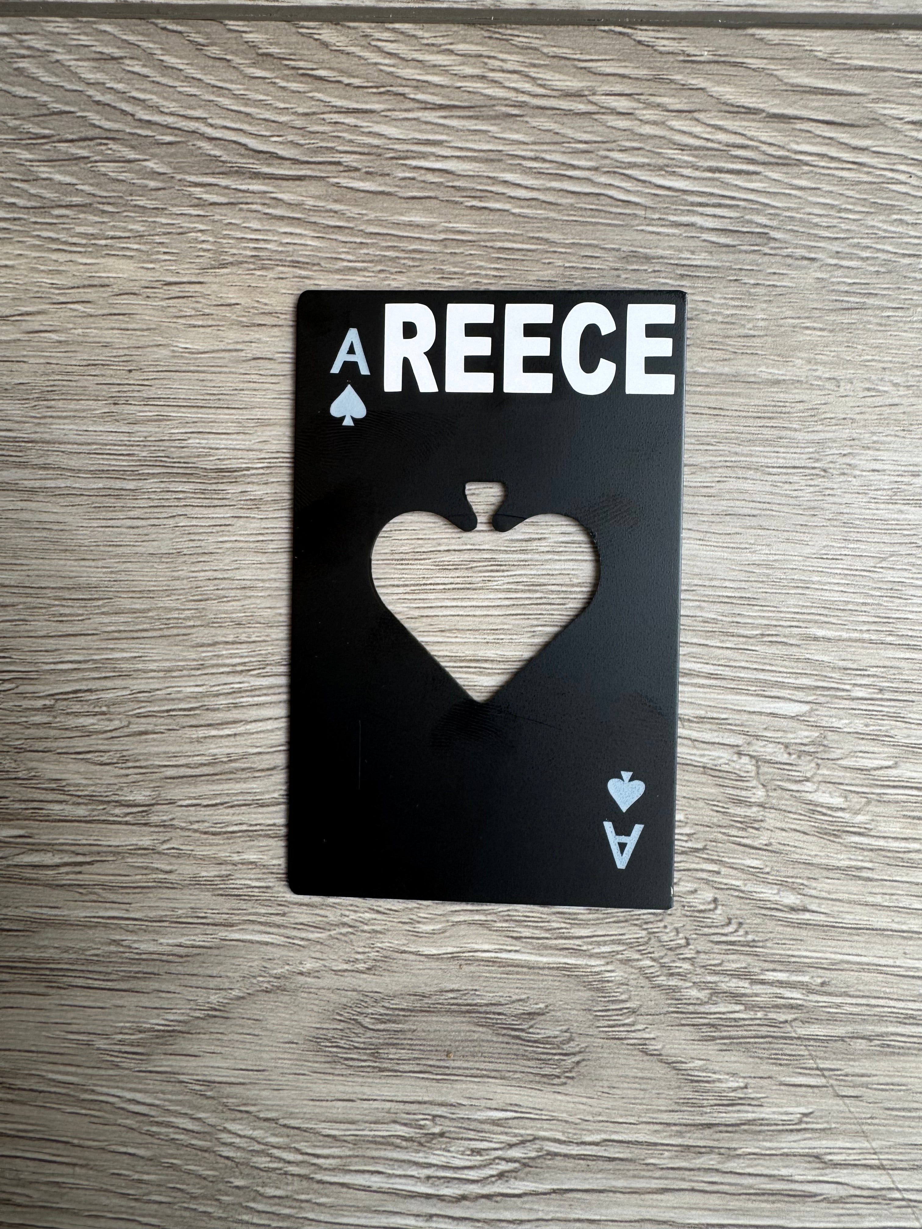 Personalised Playing Card Bottle Opener