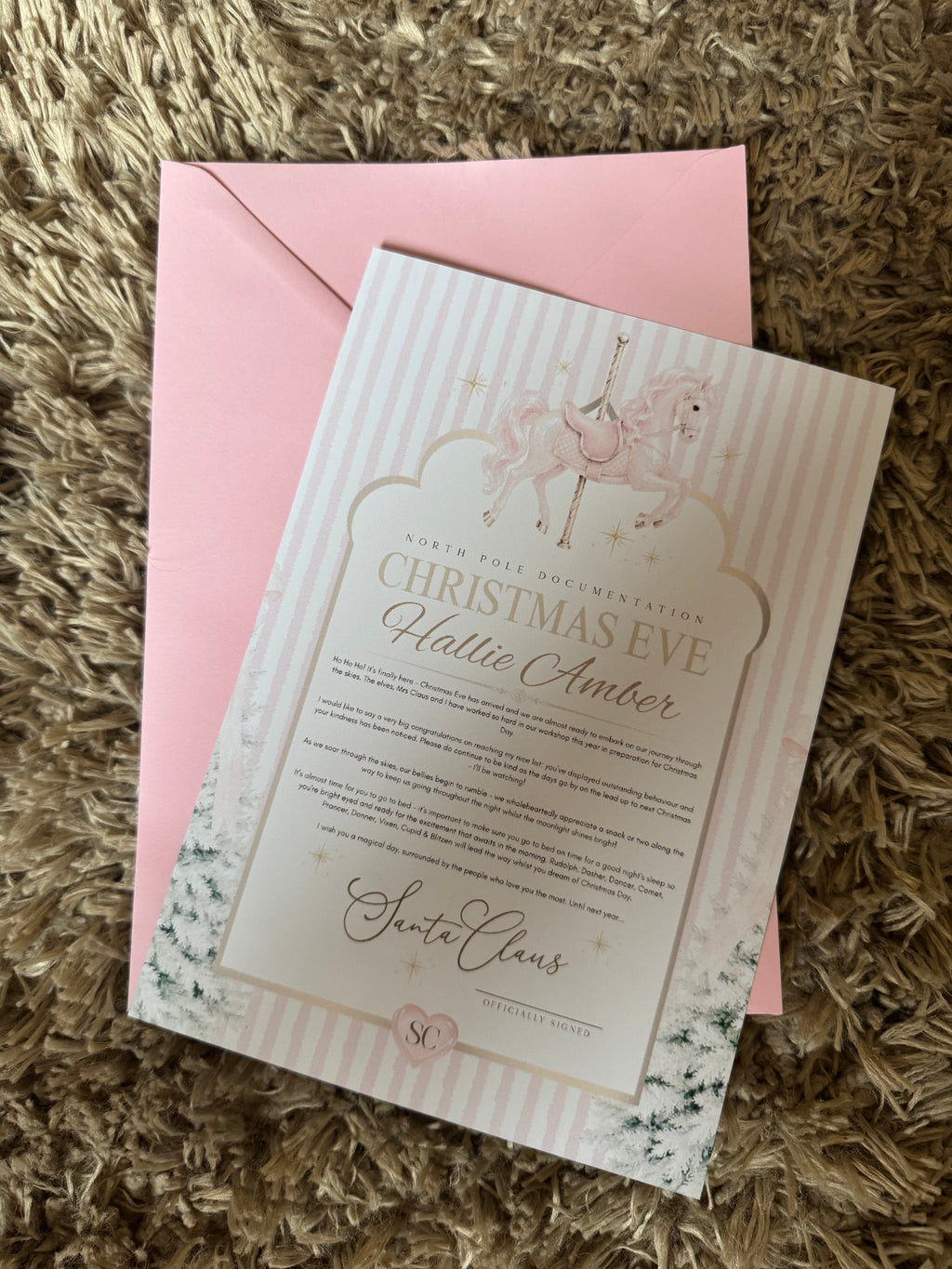 Personalised Christmas Nice List Letters Girls