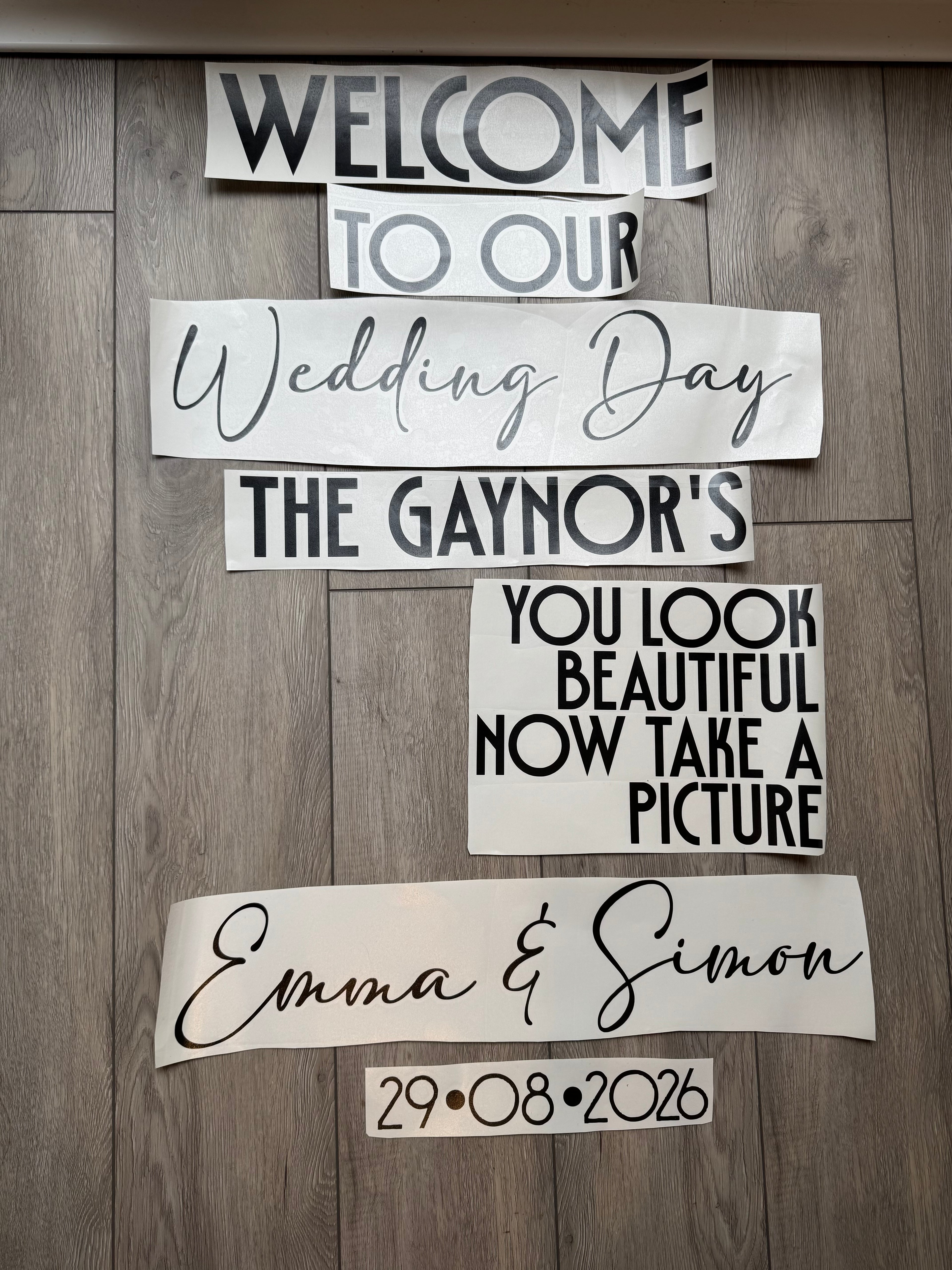 You Look Beautiful Wedding Welcome Sign