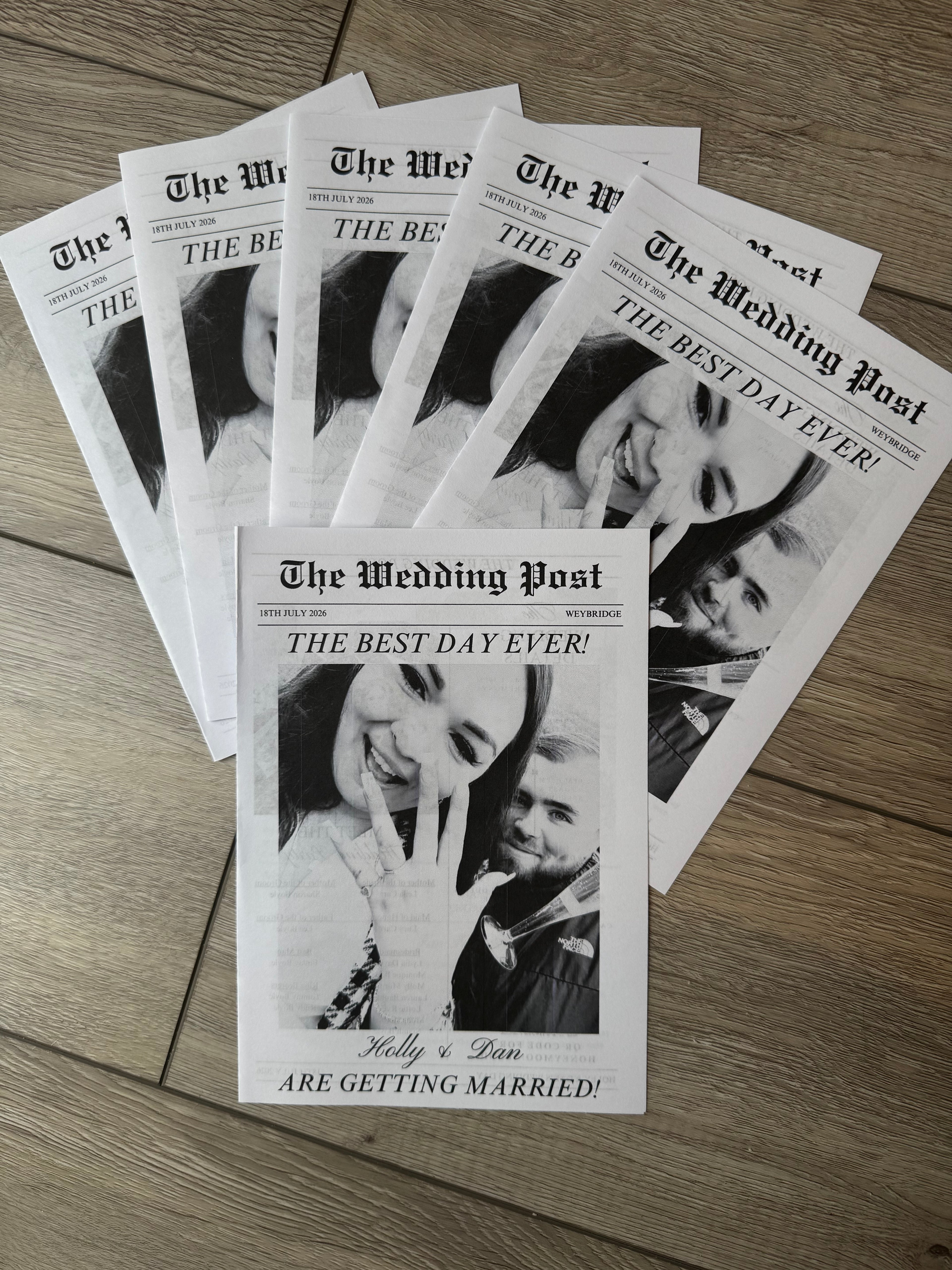 Personalised Wedding Newspaper