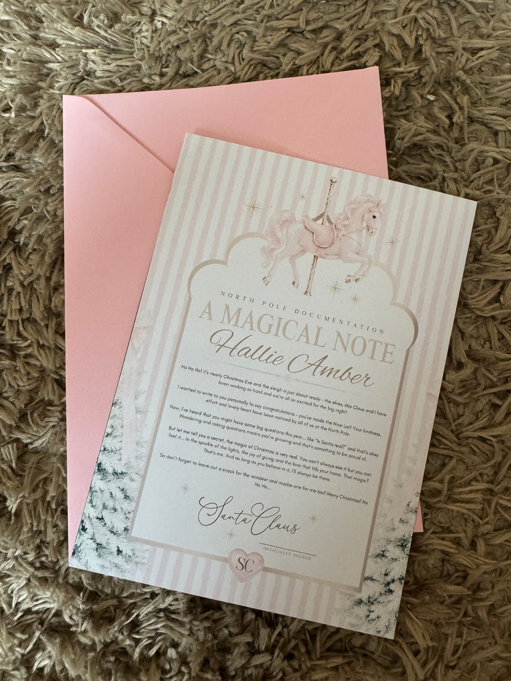 Personalised Christmas Nice List Letters Girls