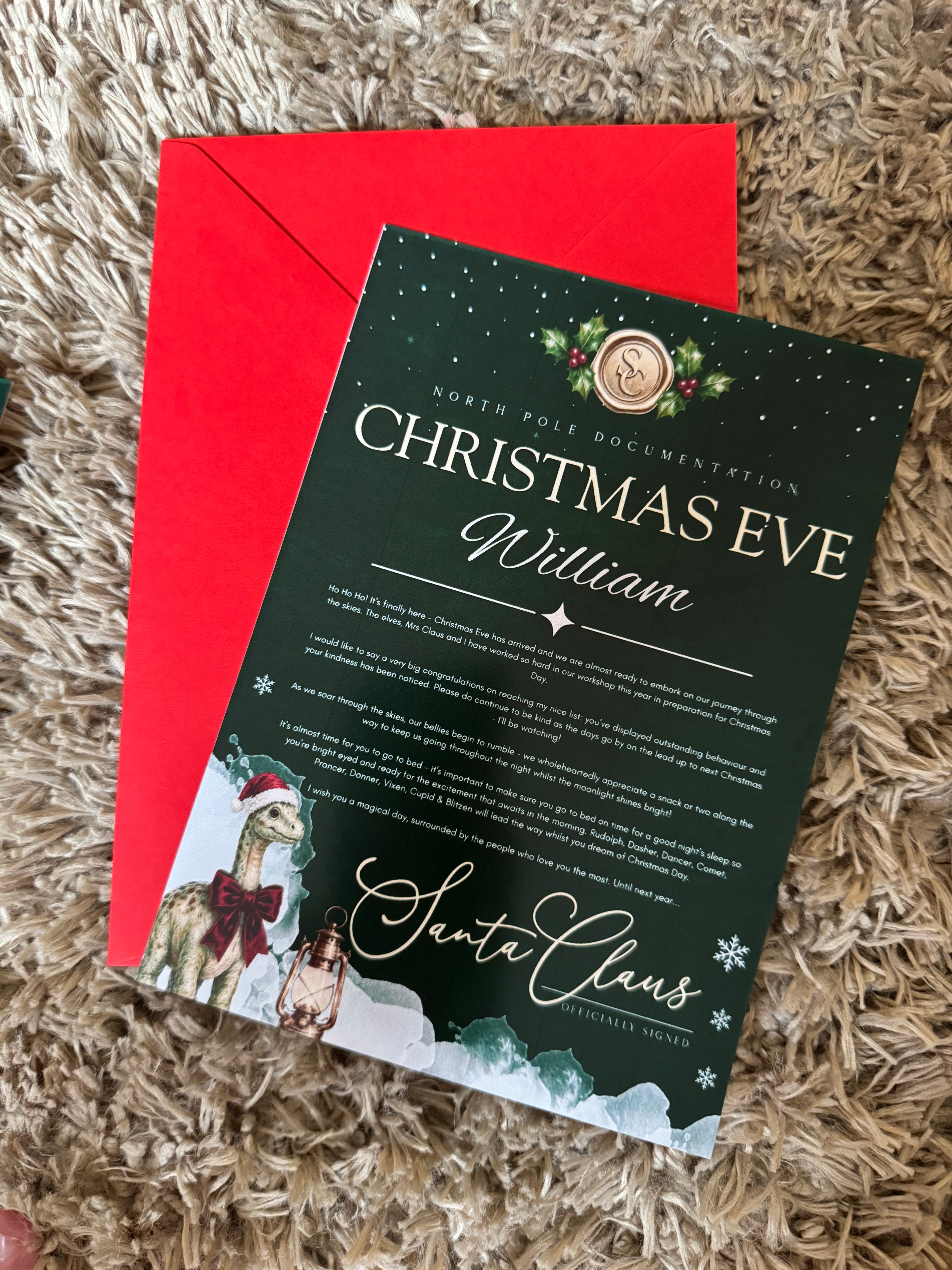 Personalised Christmas Nice List Letters Boys