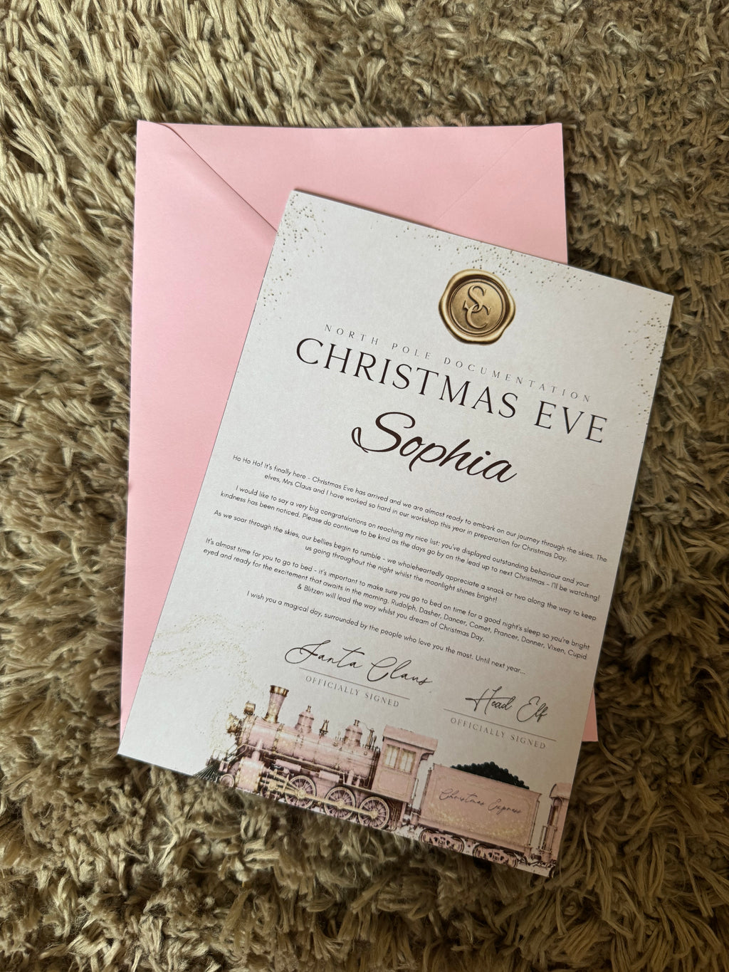 Personalised Christmas Nice List Letters Girls