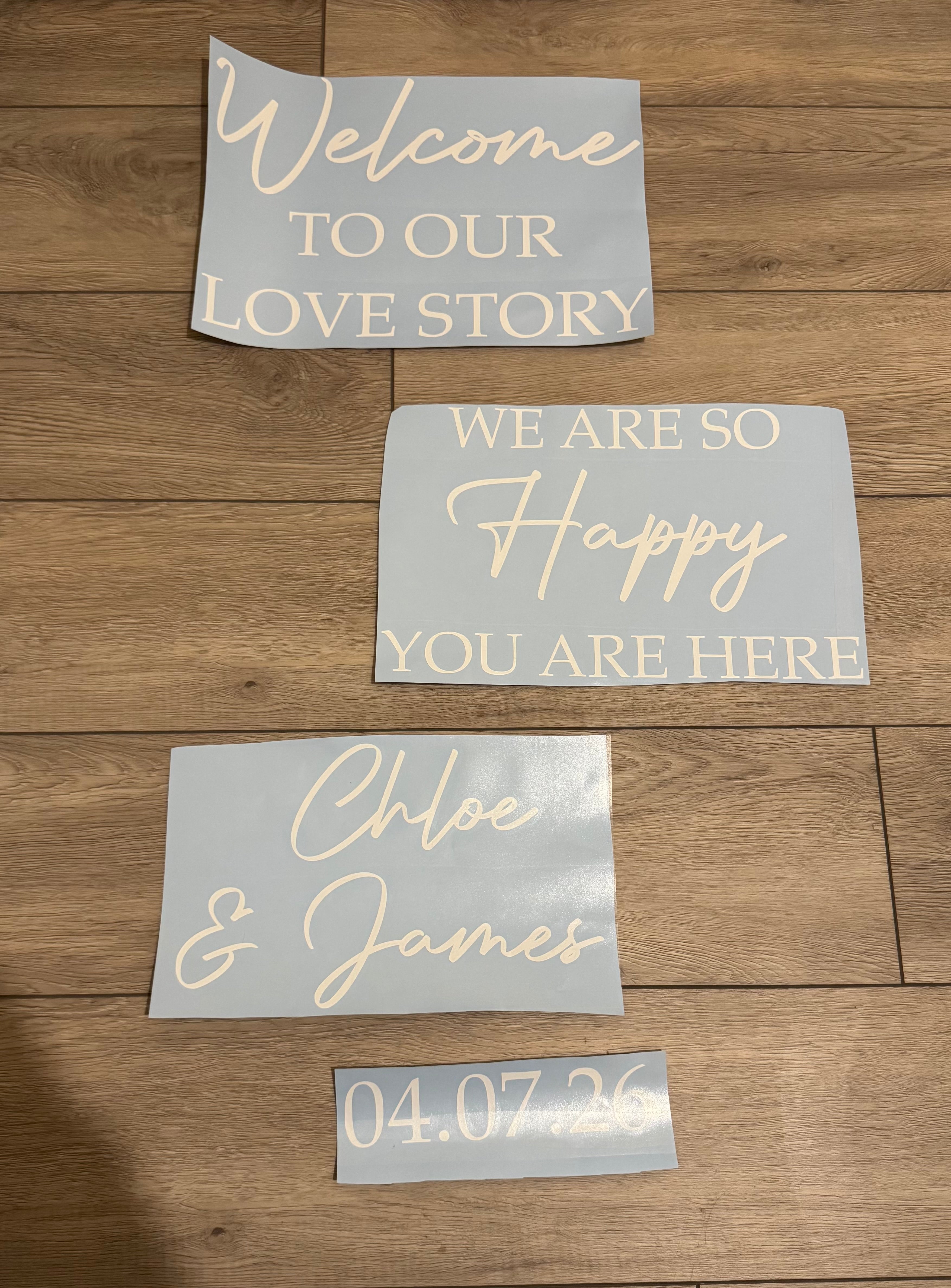 Welcome To Our Love Story Wedding Welcome Sign