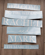 Welcome To The Wedding Of Welcome Sign