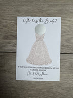 Personalised Scratch Off Cards Drink Prize Who Has The Bride Groom