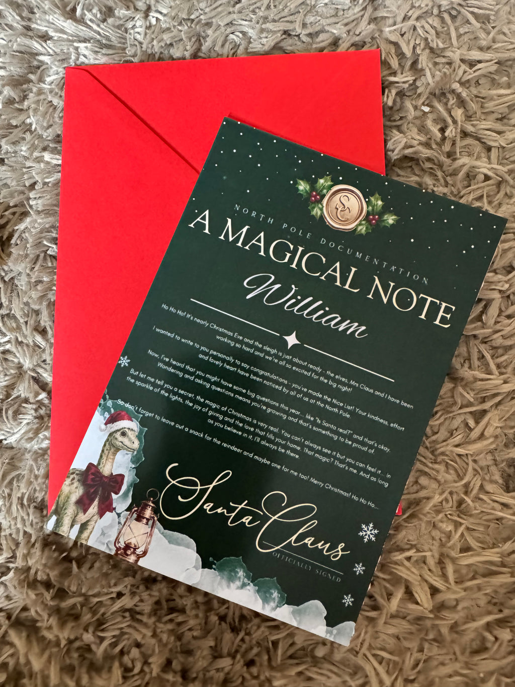 Personalised Christmas Nice List Letters Boys