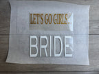 Iron On Vinyl for Hen Party Tops Here Come The