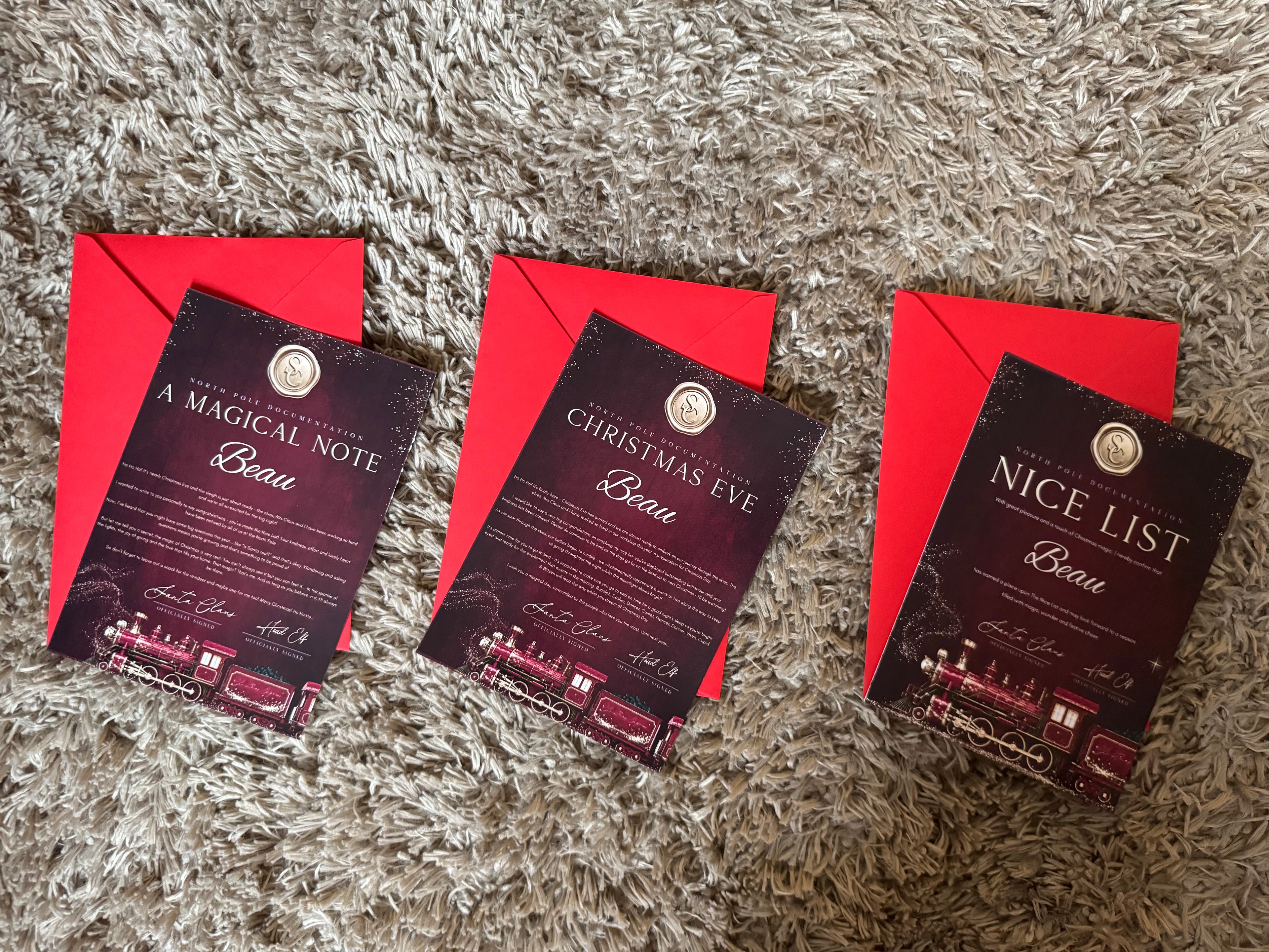 Personalised Christmas Nice List Letters Boys