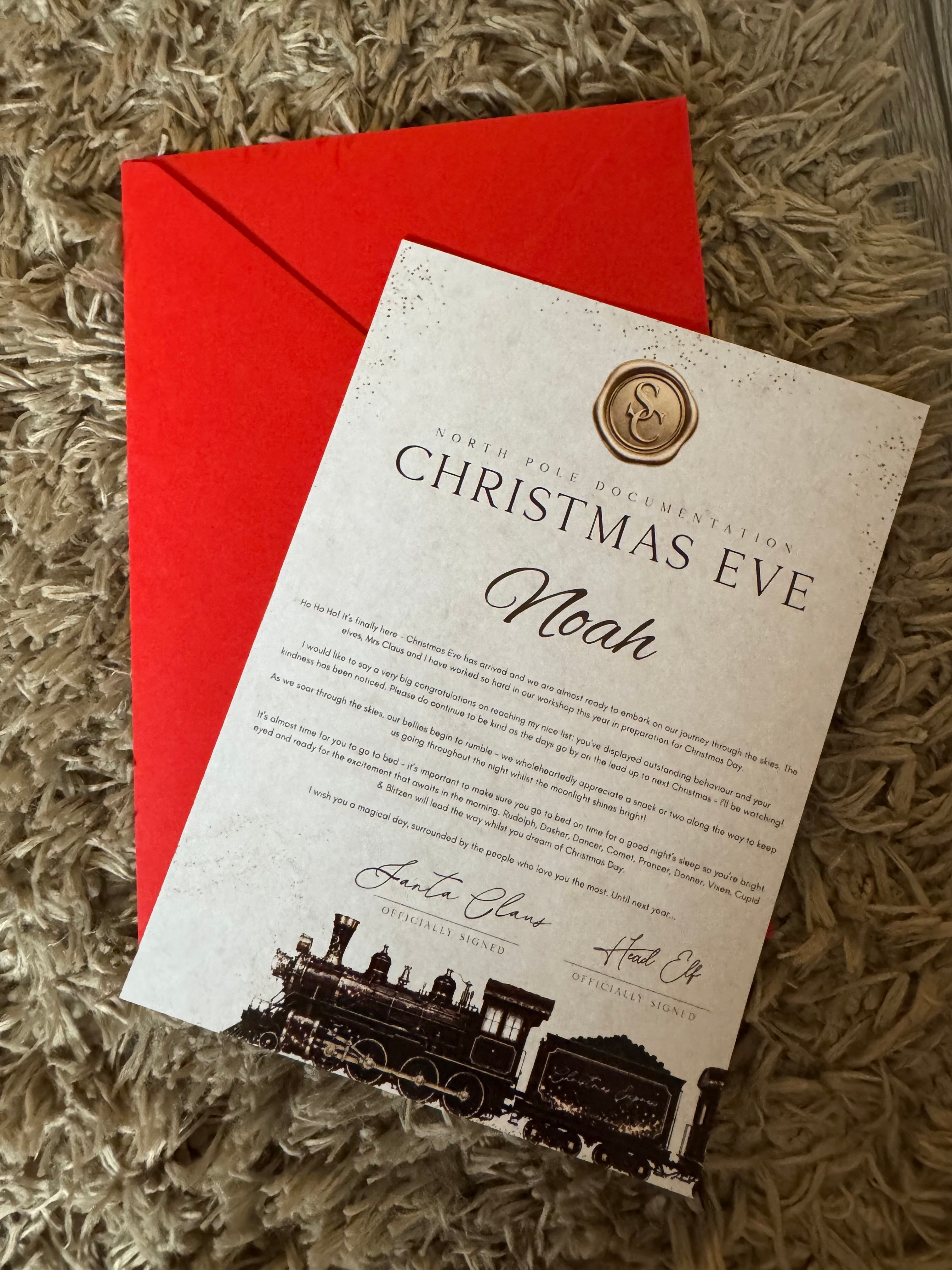 Personalised Christmas Nice List Letters Boys