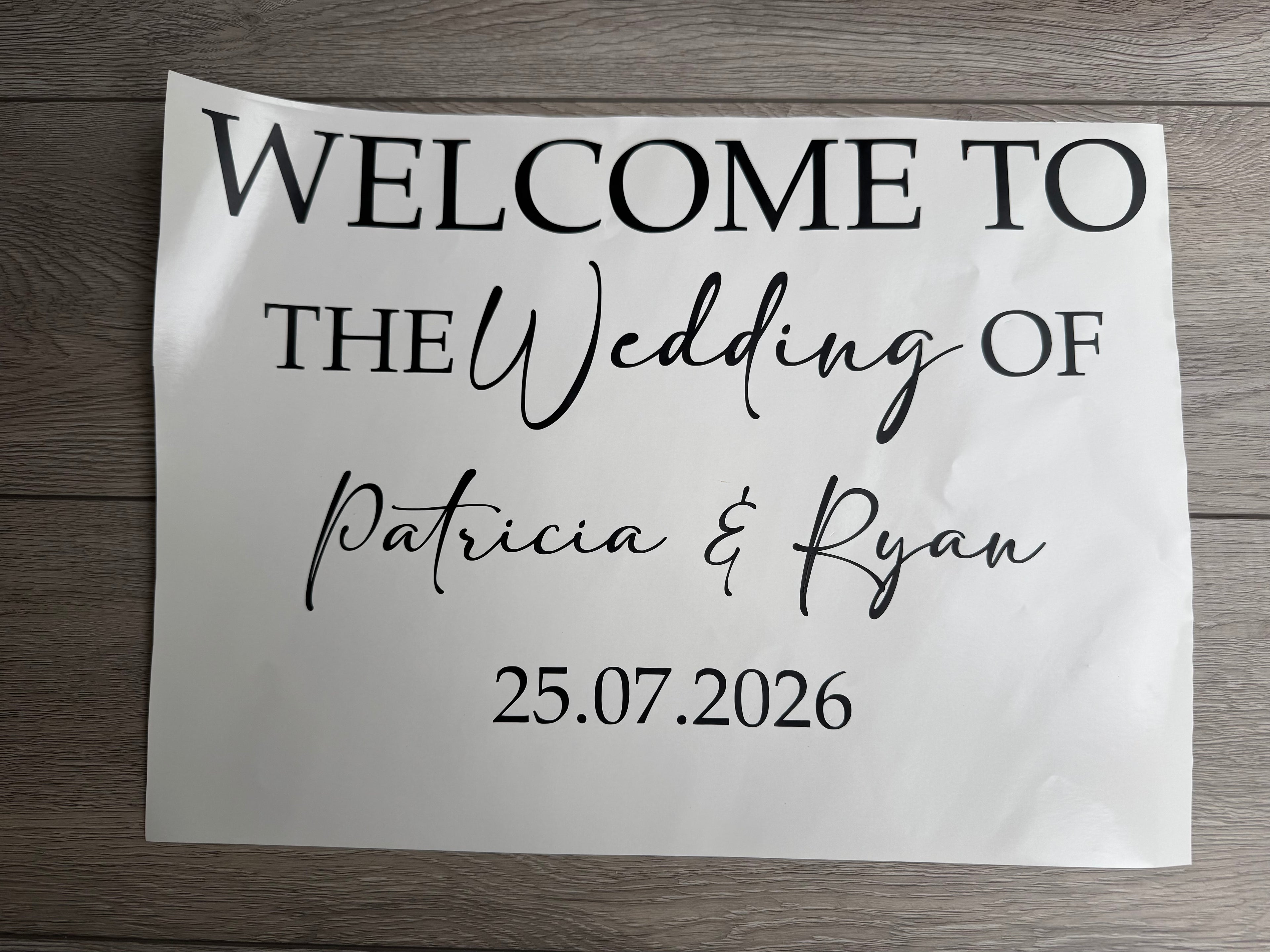 Welcome to Wedding Of Vinyl Decal