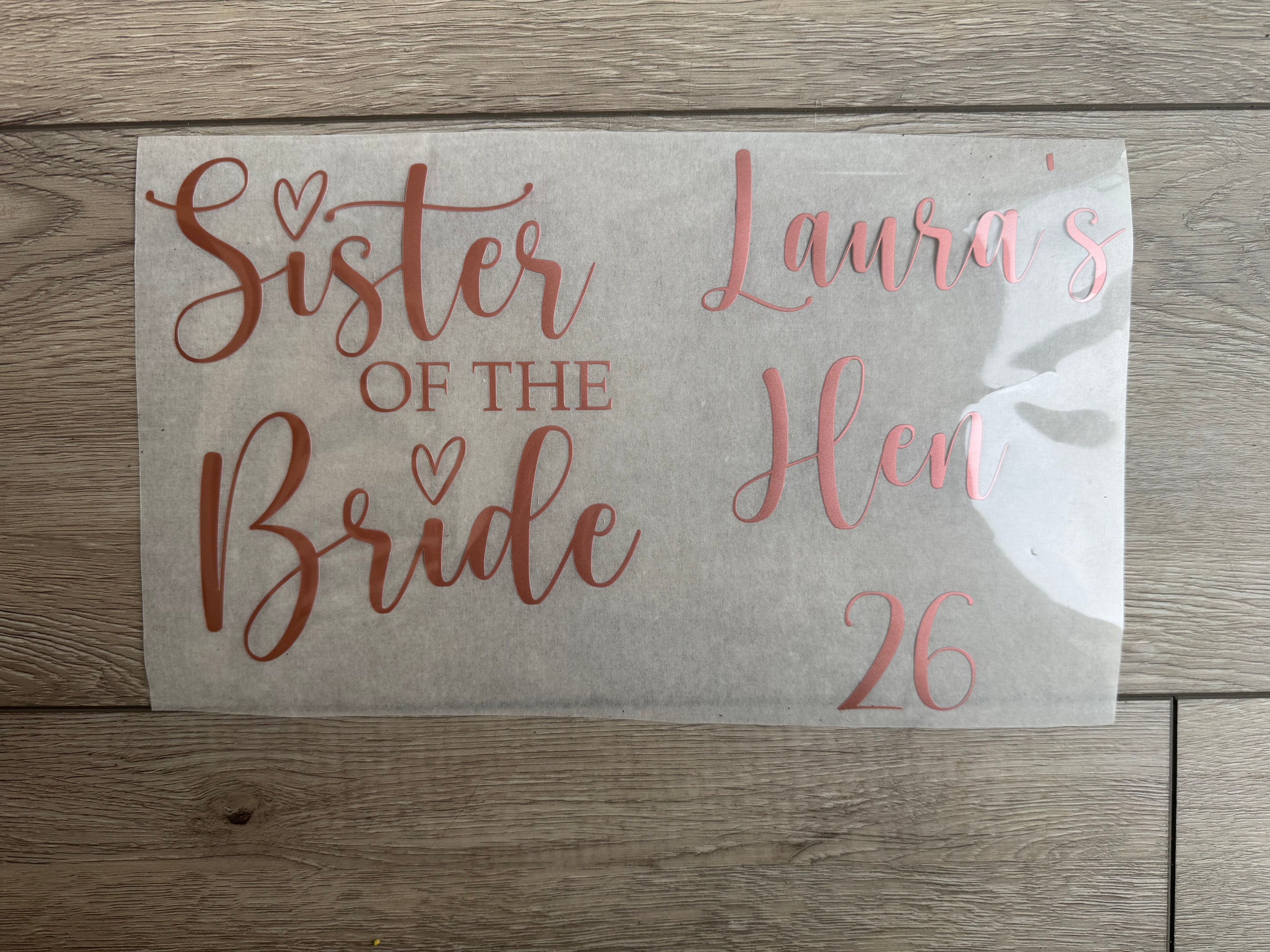 Iron On Vinyl for Hen Party Tops