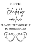 Personalised Don't Be Blinded By Our Love Card For Weddings
