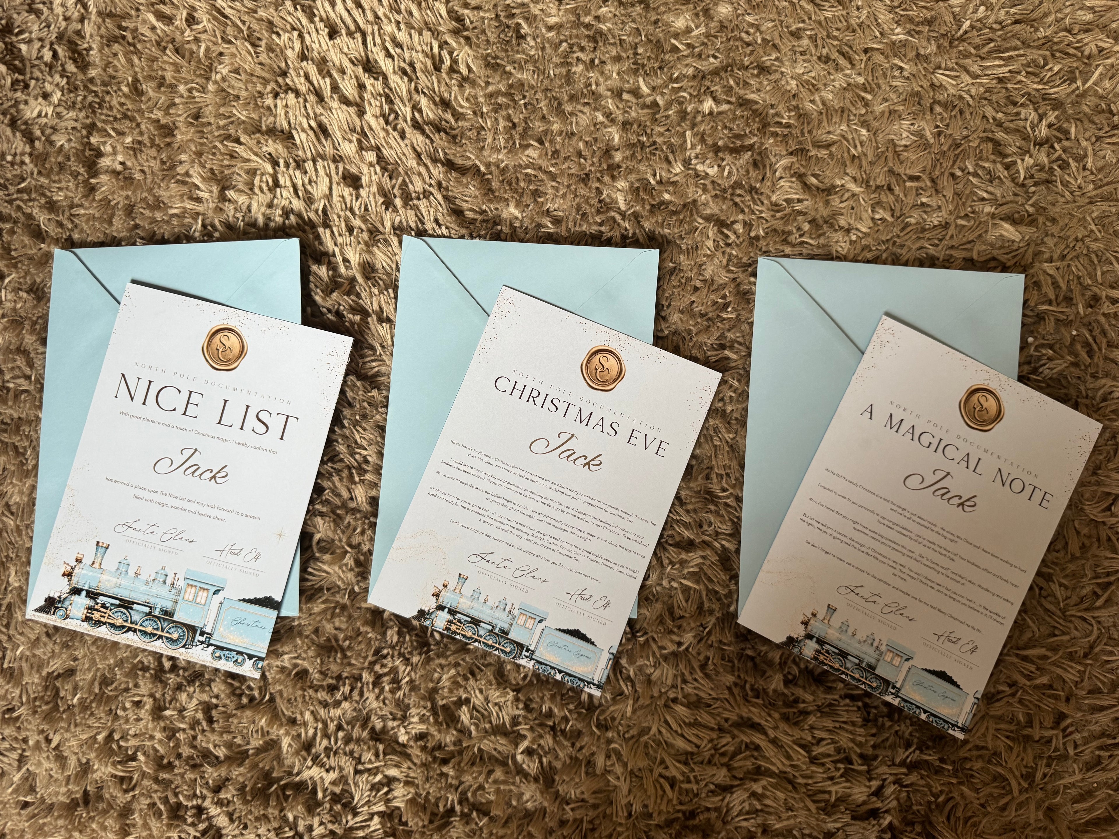 Personalised Christmas Nice List Letters Boys