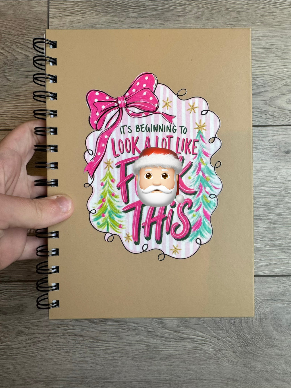 Personalised Christmas Adult Notebooks