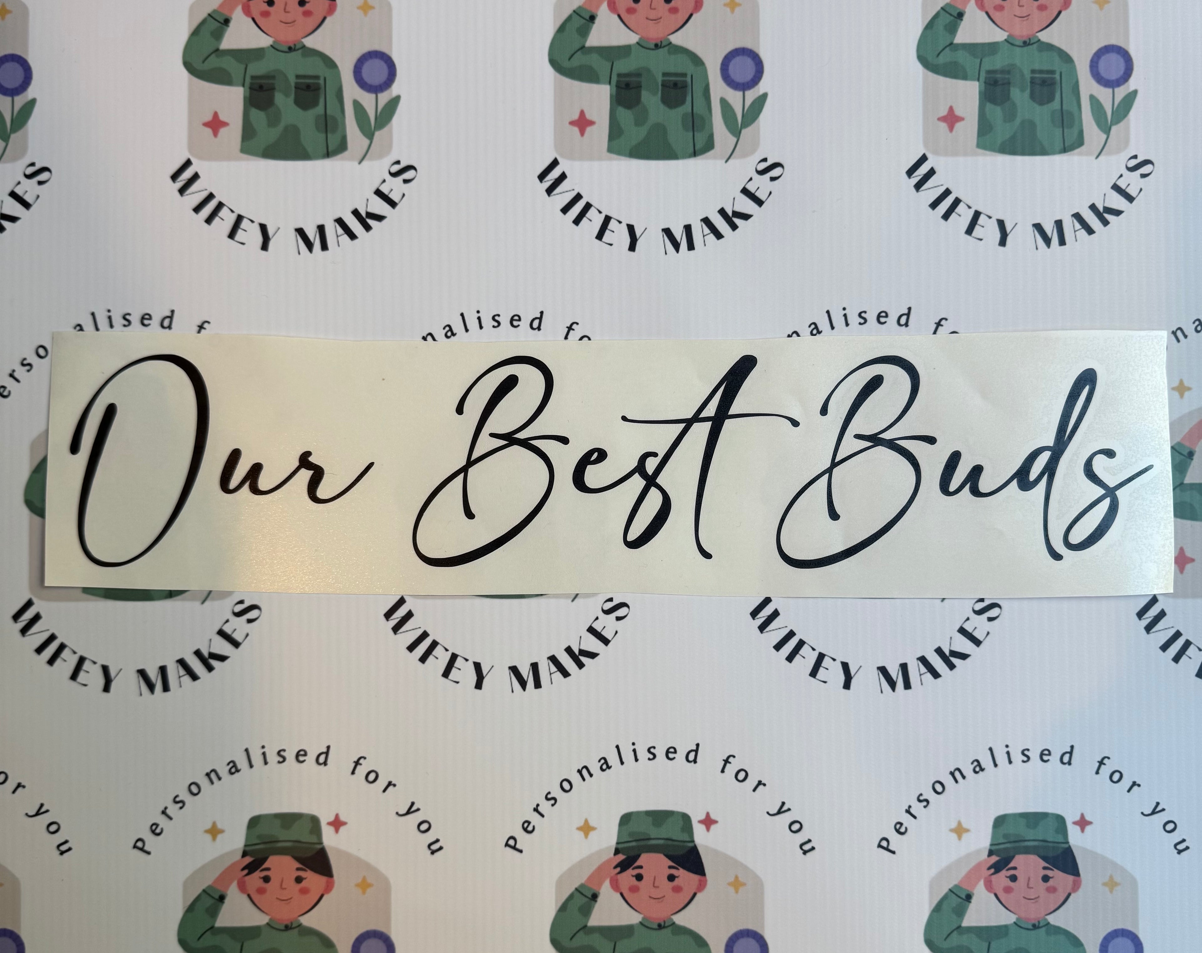 Our Best Buds Seating Plan Vinyl Topper