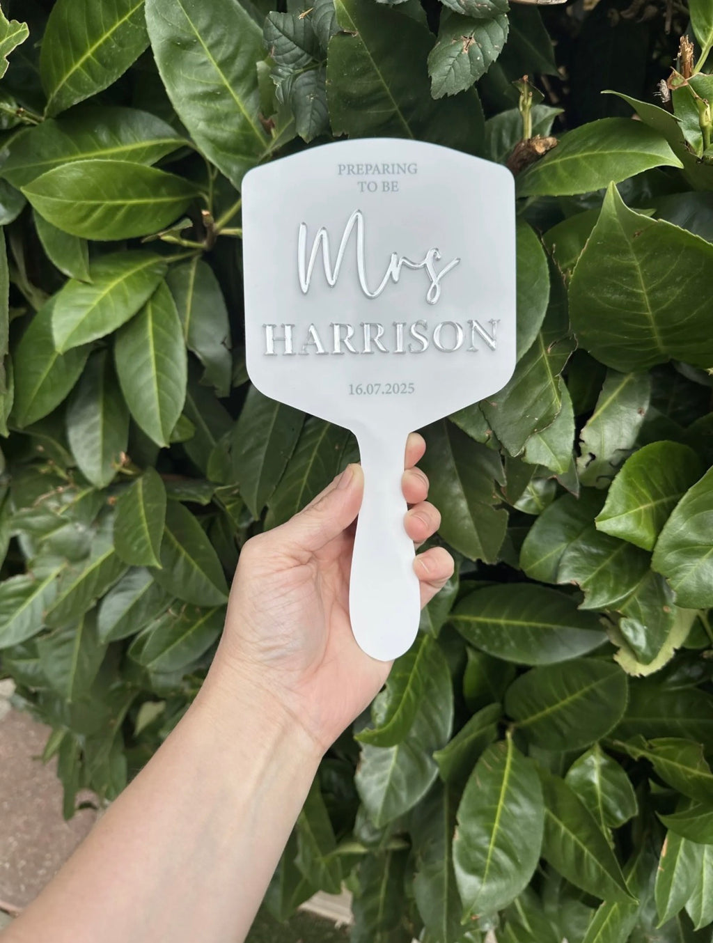 Personalised Handheld Preparing to be Mrs Mirrors