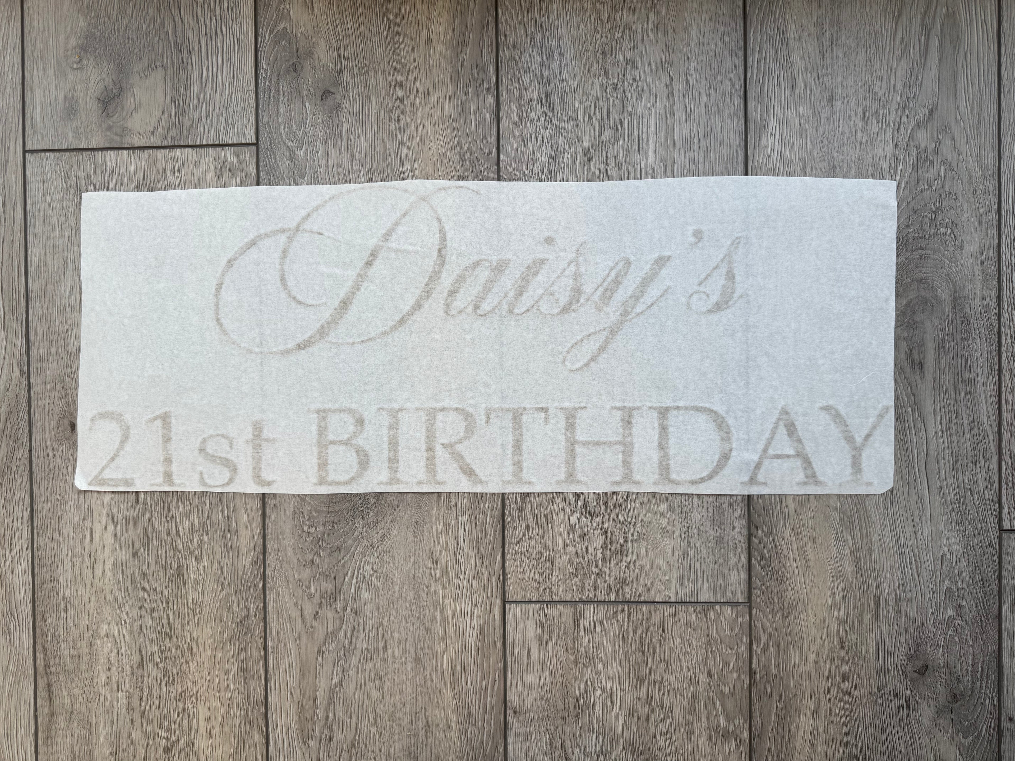 Birthday Vinyl Name and Age