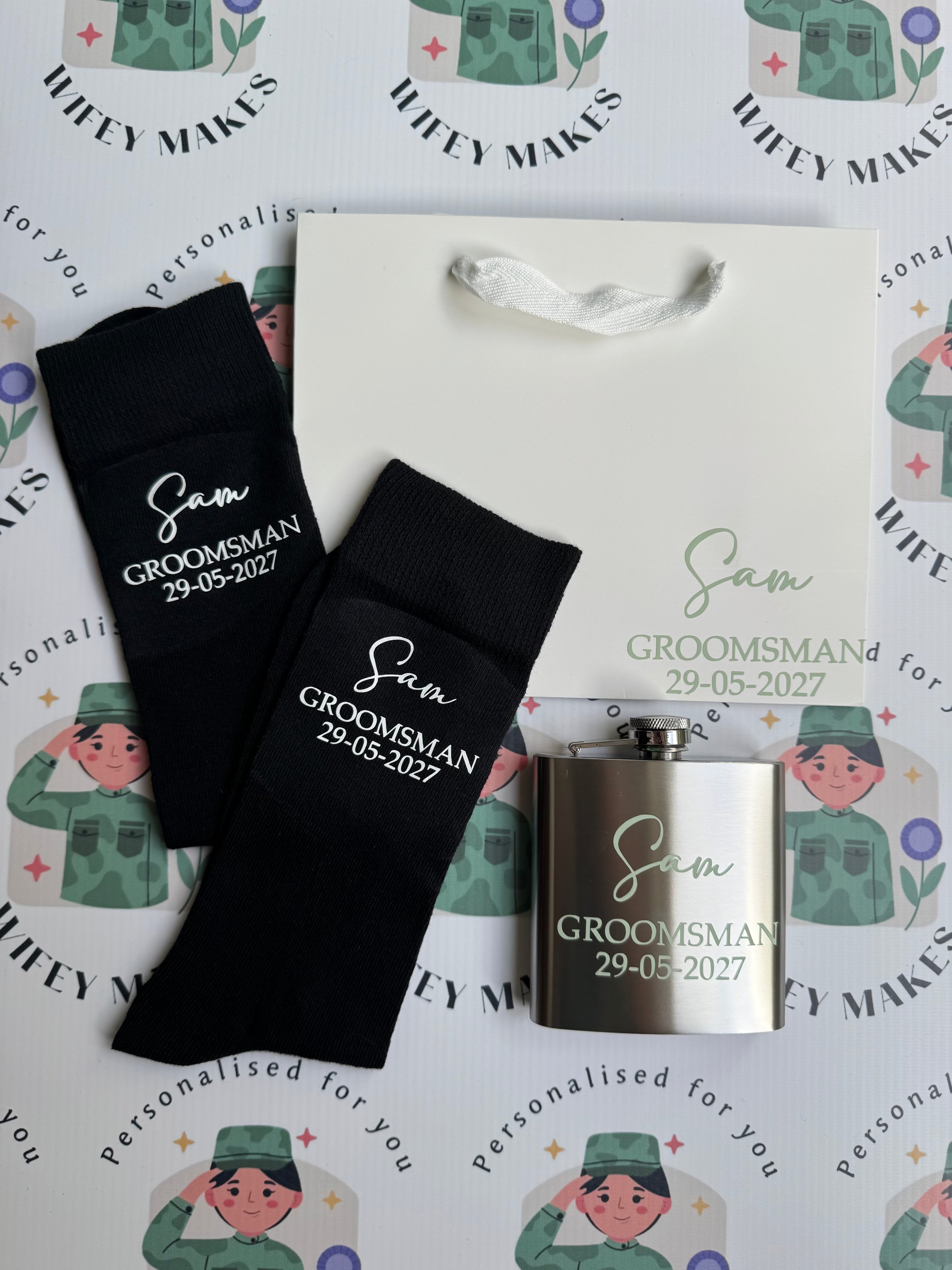 Groomsman Father of the Bride Best Man Page Boy Groom Male Gift Set