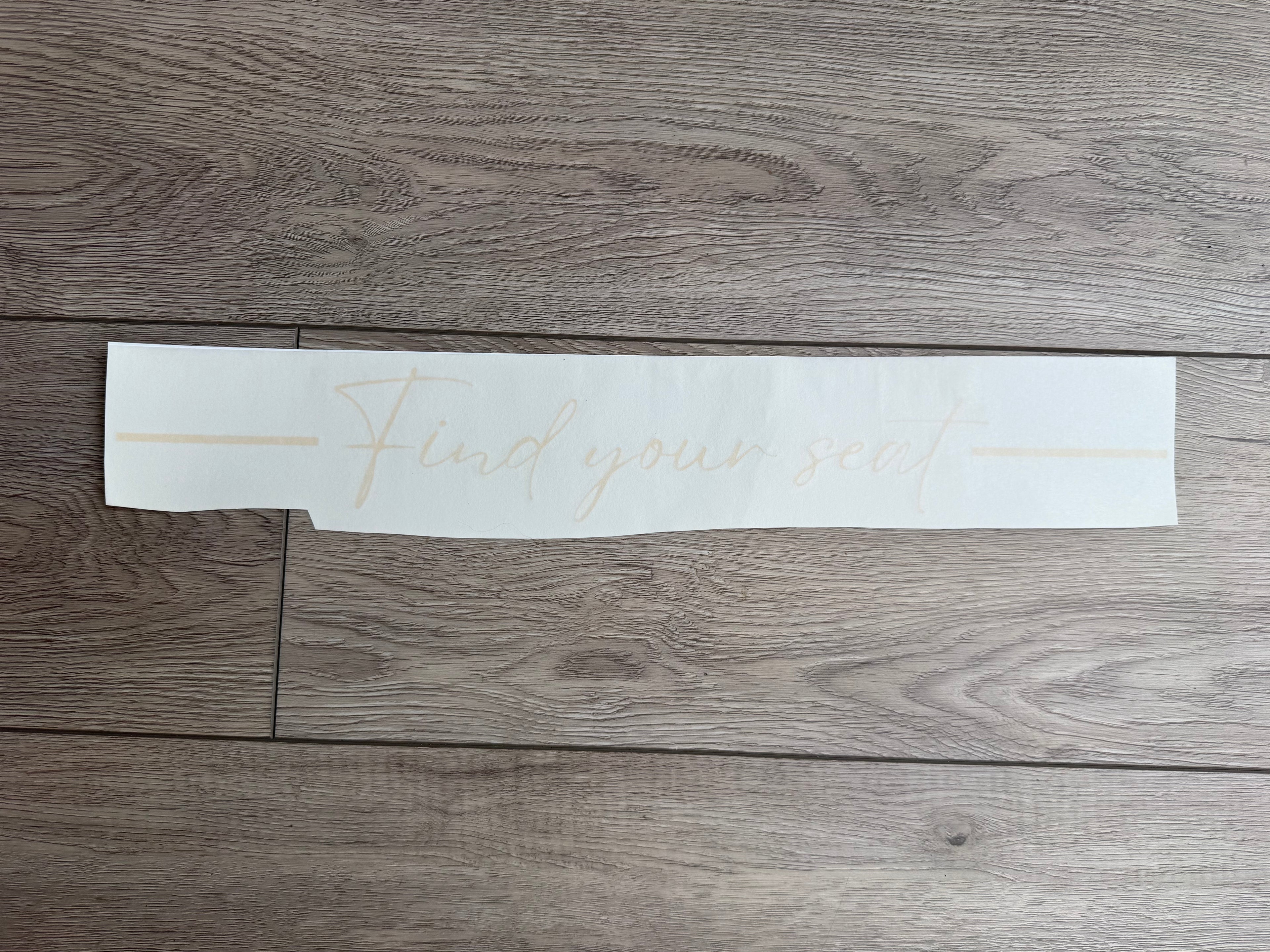 Seating Plan Topper Vinyl Design 3