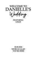 Welcome to Names Wedding Featuring Vinyl Decal Wedding Mirror
