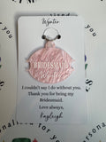 Personalised Hair Bobble Buddy – Pink Swirl Acrylic