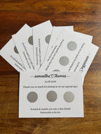 Personalised Scratch Off Cards Drink Prize