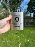 3 x Stainless Steel Hip flasks