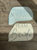 Team Bride Team Groom Cornhole Vinyl