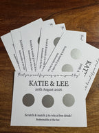 Personalised Scratch Off Cards Drink Prize
