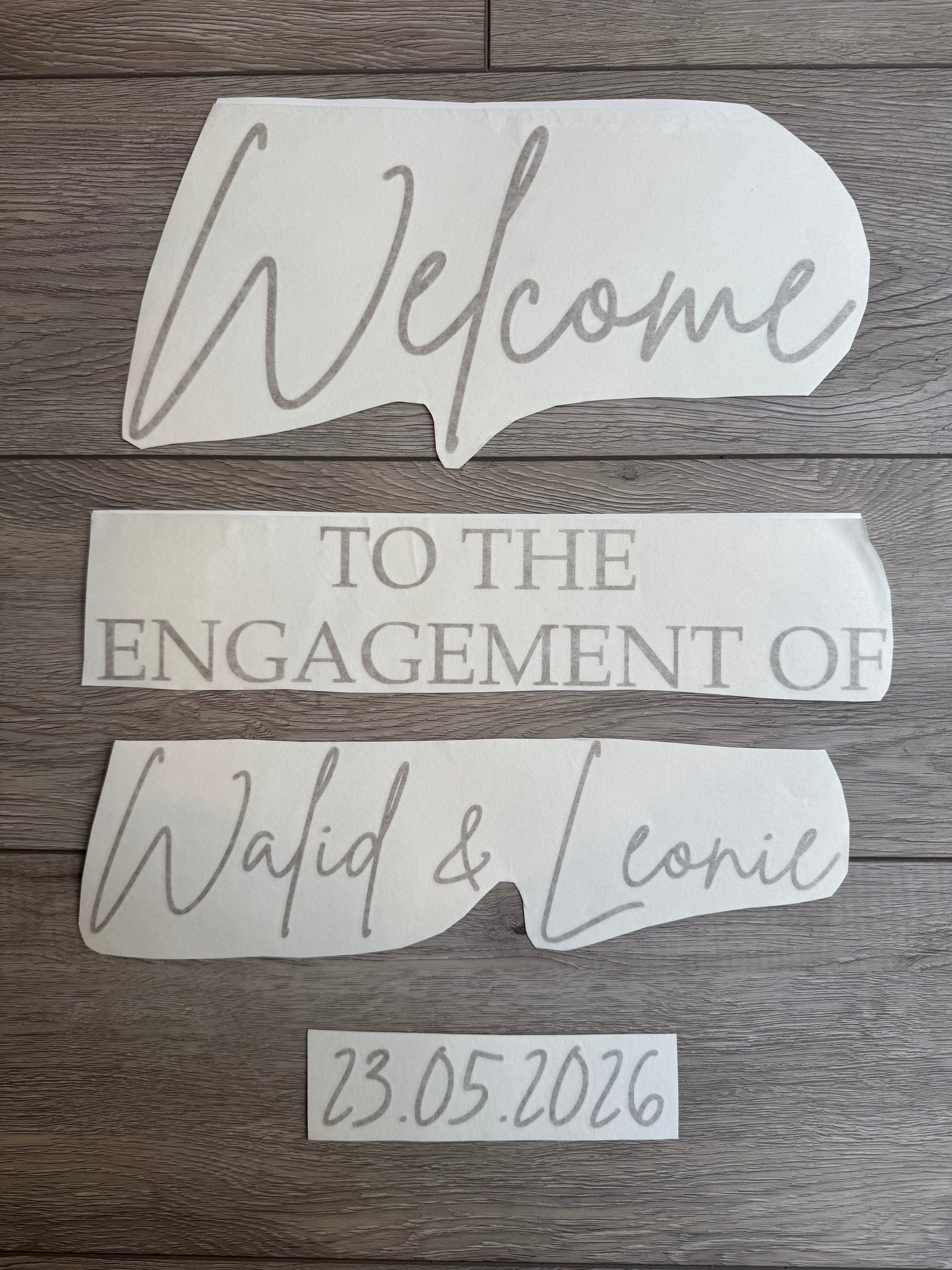 Welcome To Our Engagement Vinyl