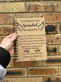 Letters to heaven Grief notebook journal