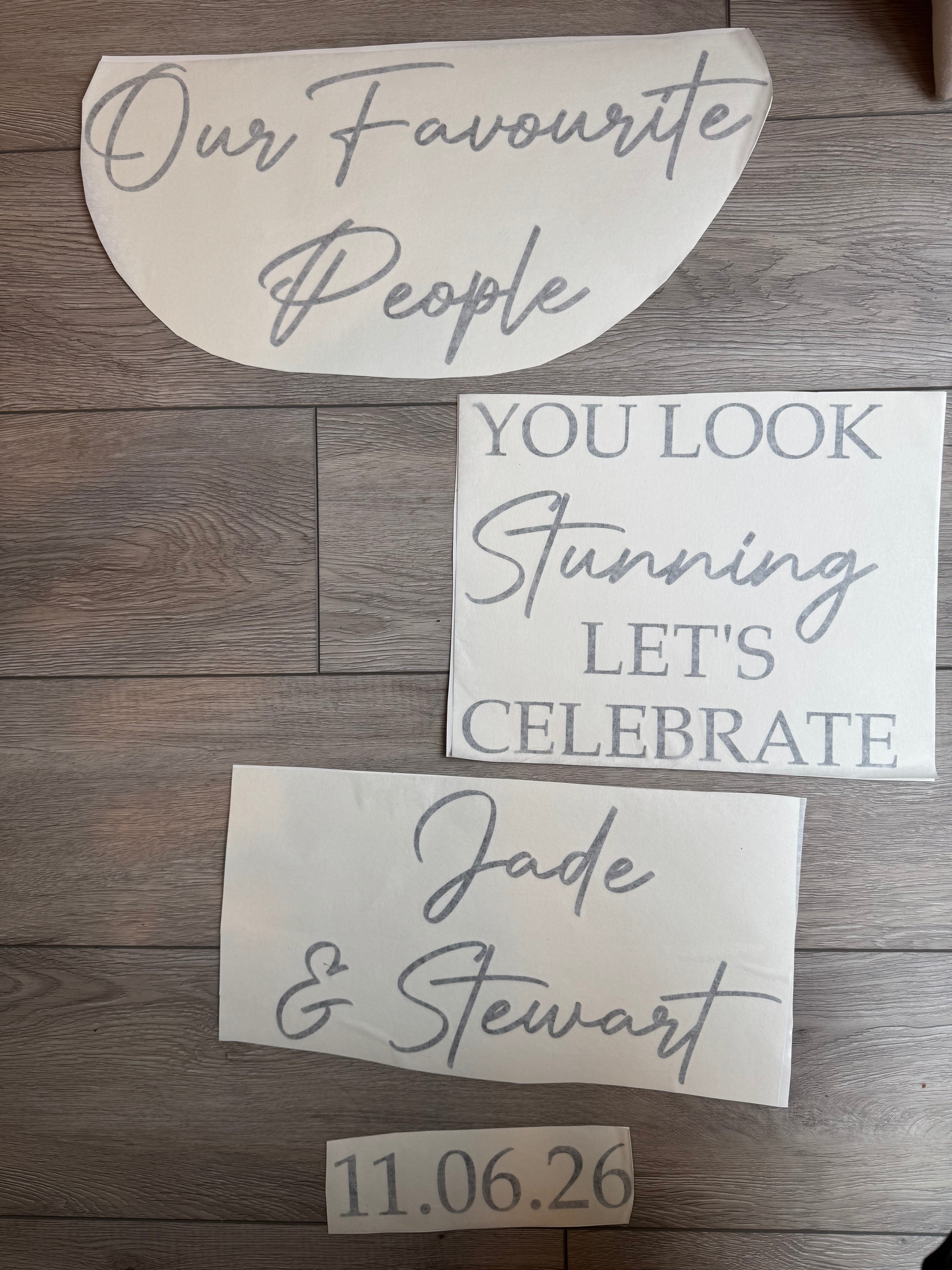 Our Favourite People Welcome Sign Vinyl