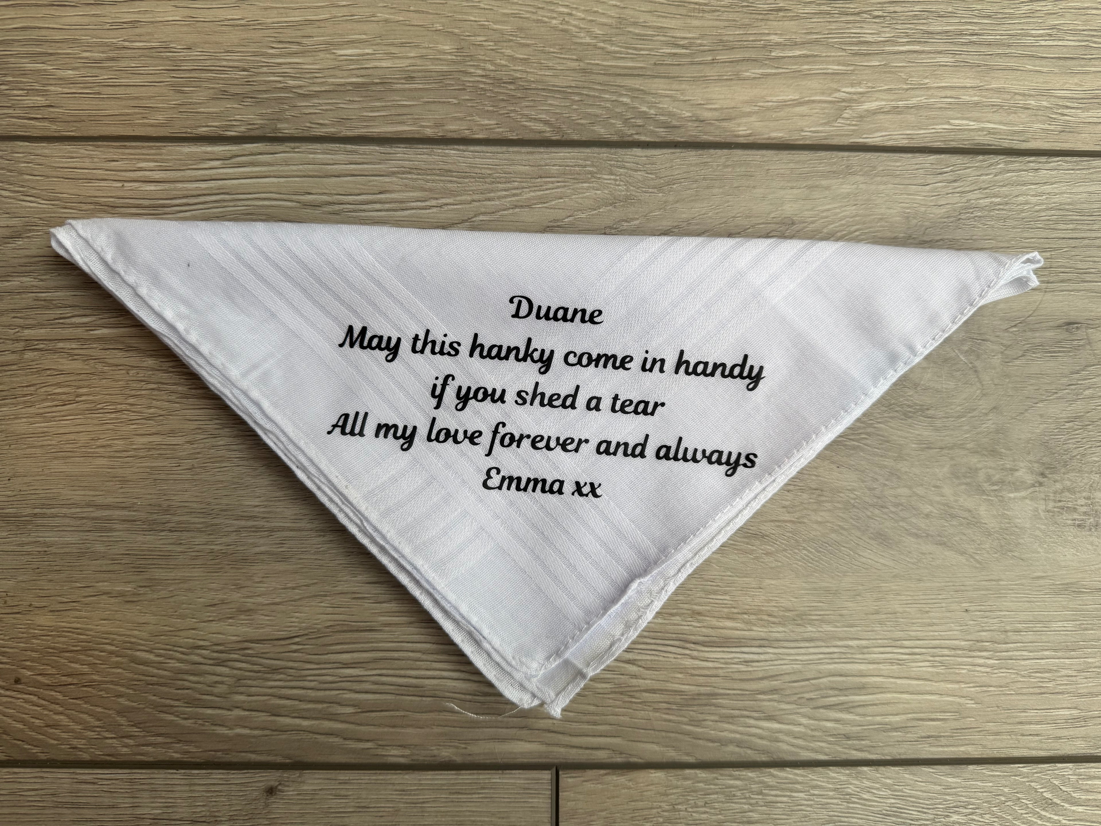 Personalised Hankies For Weddings