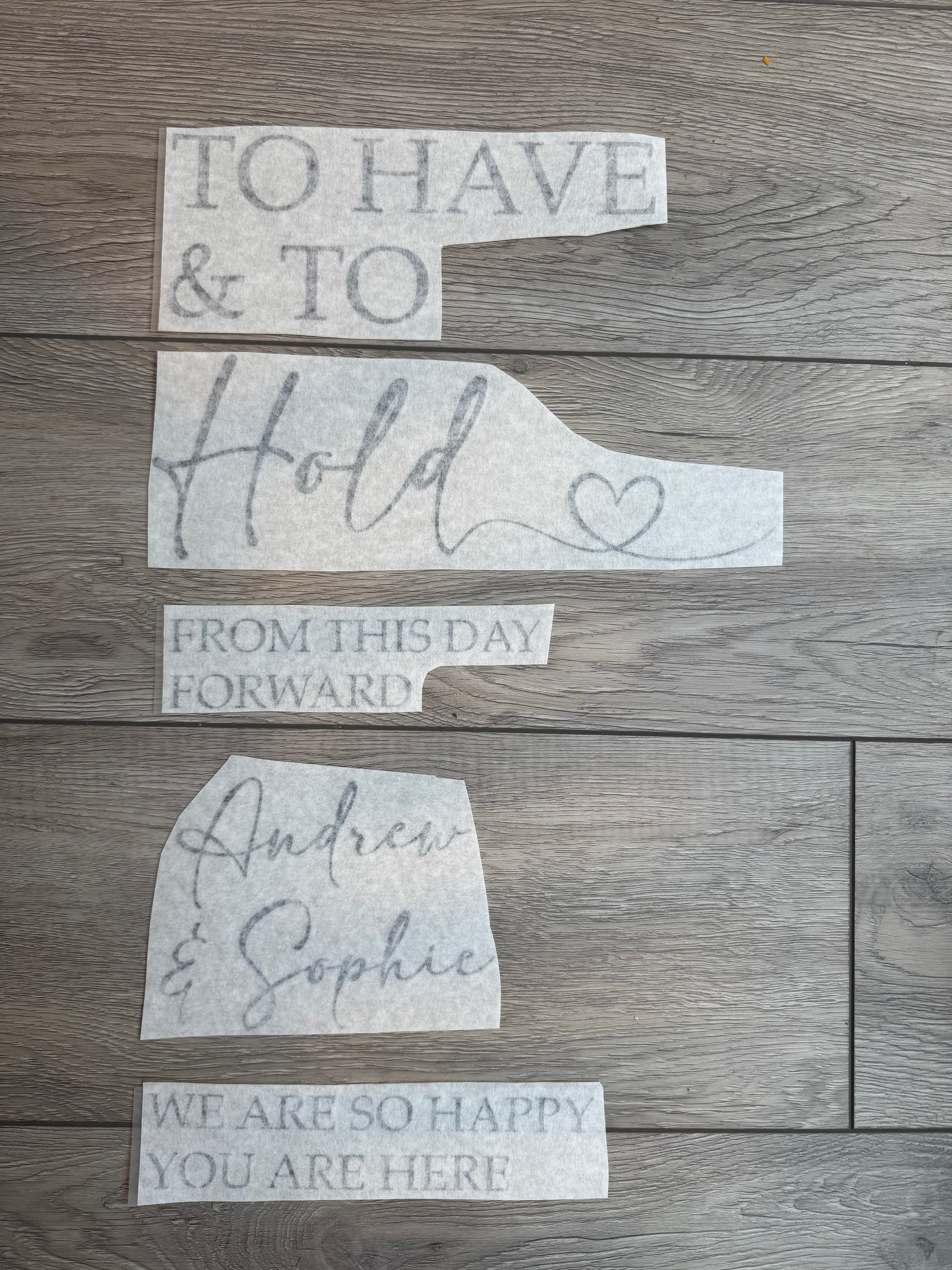 To Have & to Hold Welcome Sign