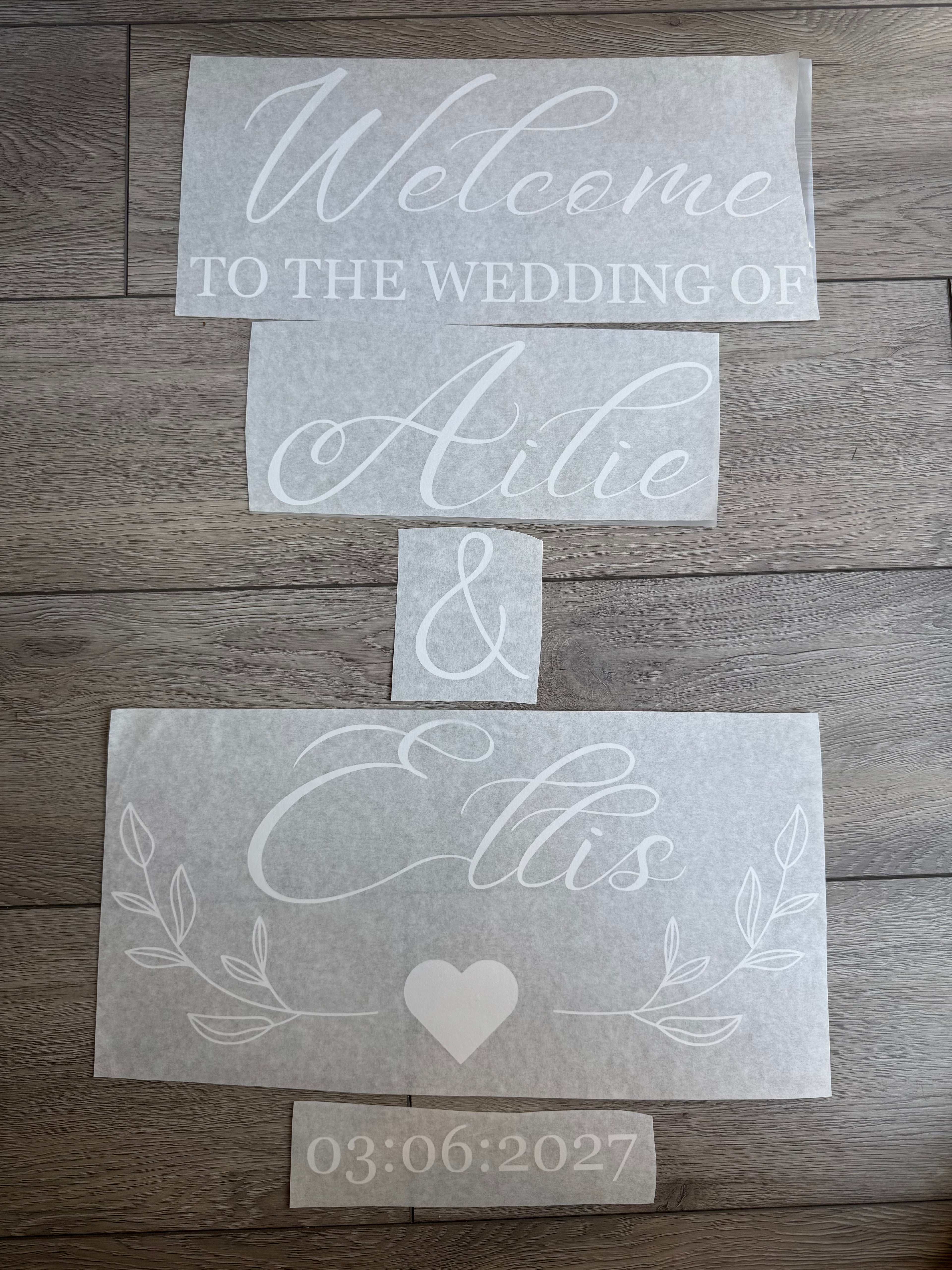 Welcome to Wedding Of Vinyl Decal Fancy