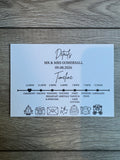 Personalised Wedding Timeline Order of Day Card