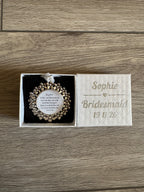 Bridesmaid Flower Girl Maid of Honor Honour Personalised Keepsake Charm Chief Bridesmaid Wedding Thank You Gift Something Old Bouquet Charm