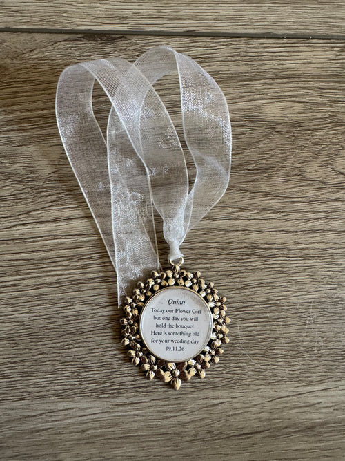 Bridesmaid Flower Girl Maid of Honor Honour Personalised Keepsake Charm Chief Bridesmaid Wedding Thank You Gift Something Old Bouquet Charm