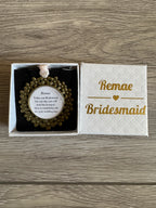 Bridesmaid Flower Girl Maid of Honor Honour Personalised Keepsake Charm Chief Bridesmaid Wedding Thank You Gift Something Old Bouquet Charm