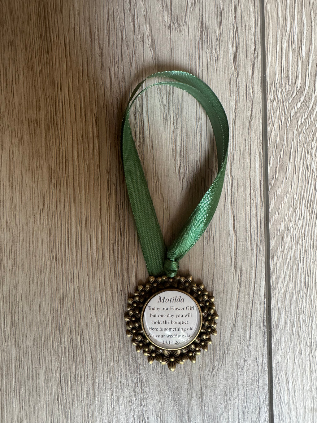 Bridesmaid Flower Girl Maid of Honor Honour Personalised Keepsake Charm Chief Bridesmaid Wedding Thank You Gift Something Old Bouquet Charm