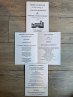 Personalised Order Of Service