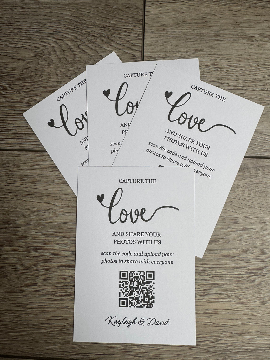 Personalised QR Code Card For Weddings