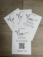 Personalised QR Code Card For Weddings