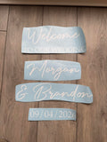 Welcome to Our Wedding Welcome Sign