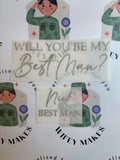 Will you be my Vinyl Sticker Inside & Outside Box Decal