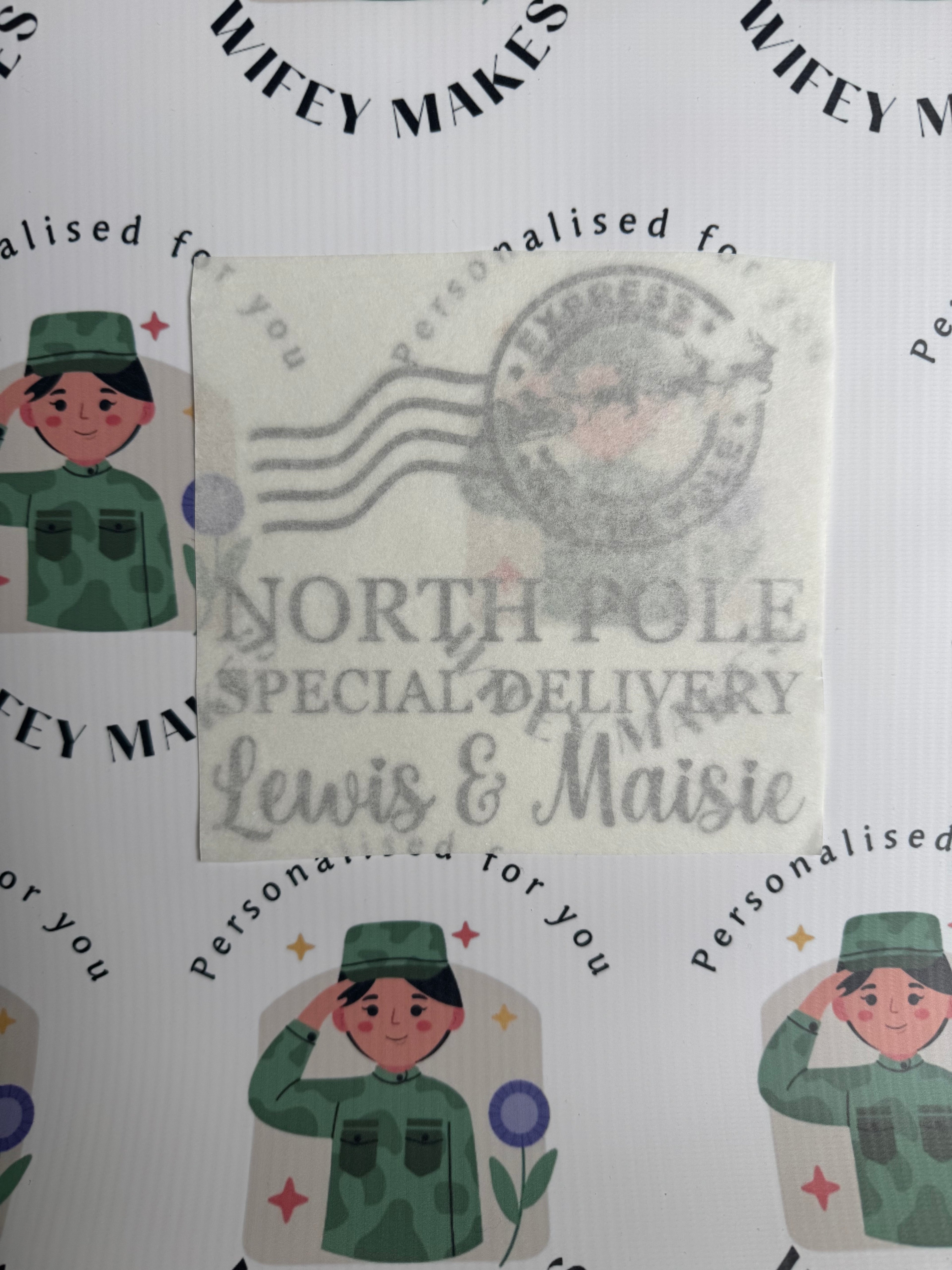 Christmas Eve Vinyl Decal | Personalized Personalised North Pole Sticker | Custom Santa Gift Vinyl | Christmas Eve Surpise | Santa Mail