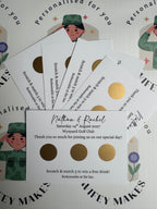 Personalised Scratch Off Cards Drink Prize
