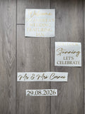 Welcome to Our Wedding Featuring Name Welcome Sign