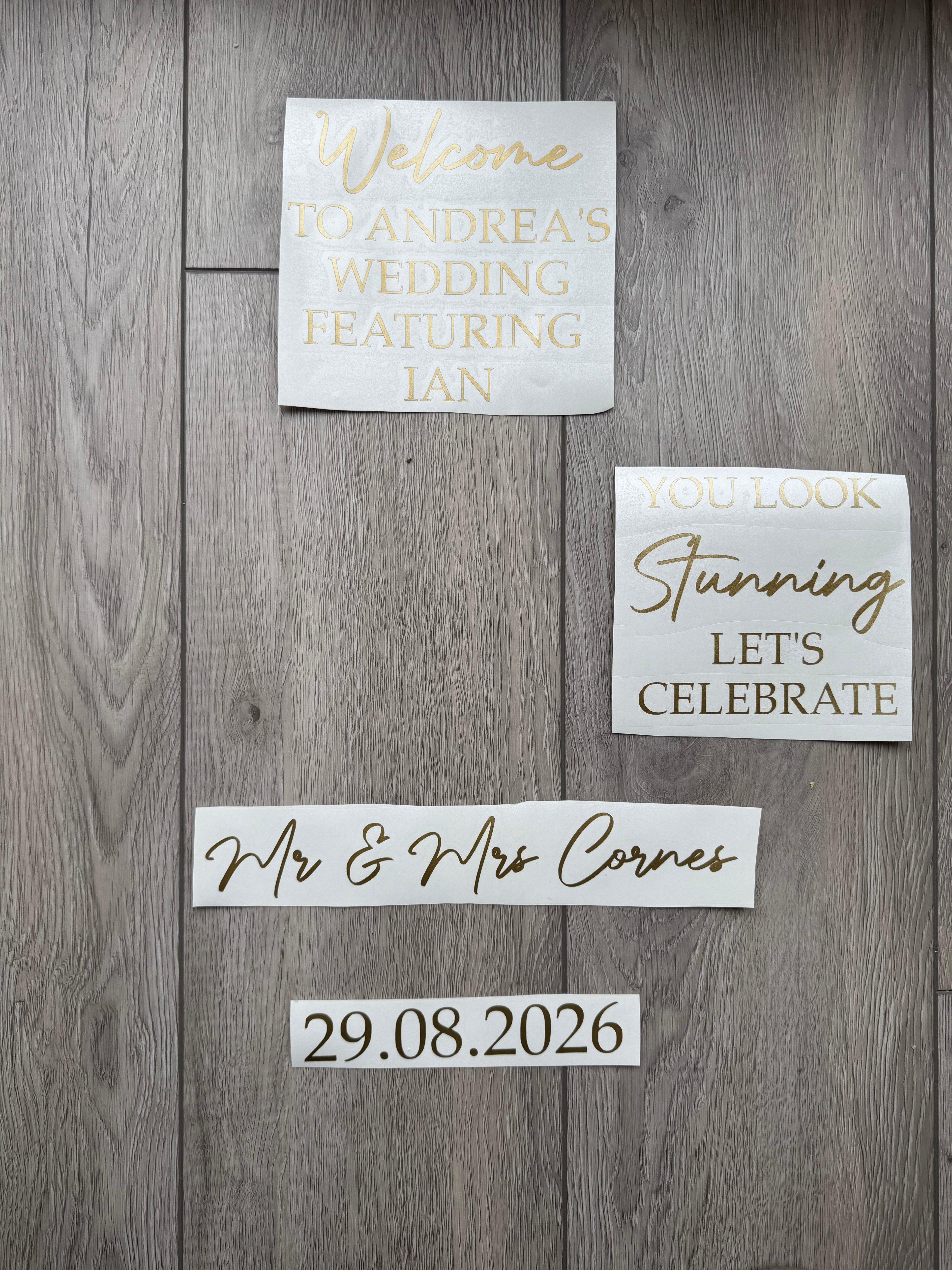 Welcome to Our Wedding Featuring Name Welcome Sign